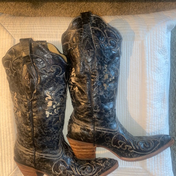 Corral Vintage Leather Lizard Inlay Western Boot, Size 6.5M - Picture 7 of 14